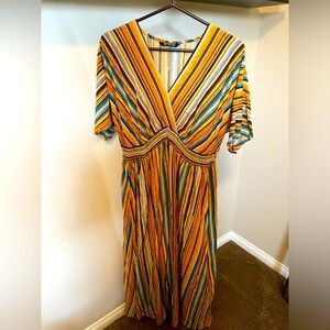 Bloomchic maxi dress with smocked waist.